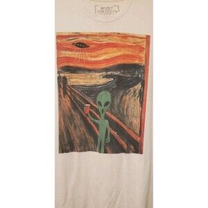 Riot Society Alien Scream T-Shirt Size Large Edvard Munch Art Tee